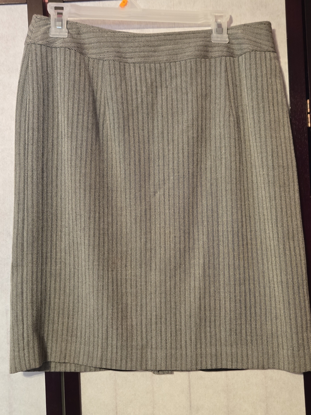 Madison Studio Grey Pinstripe Pencil Skirt